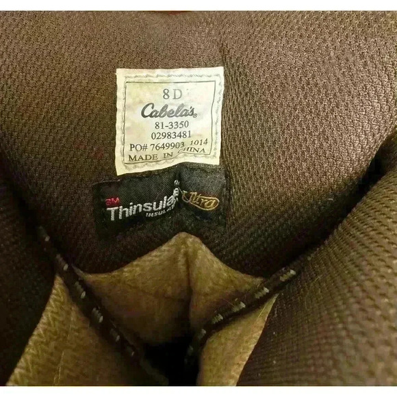 Cabela’s Camouflage Dry Plus Waterproof Boots thinsulate ultra Men’s size 8D - Picture 9 of 9